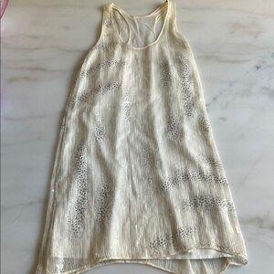 Club Monaco Sz. 4 ivory and grey sequin tank dress